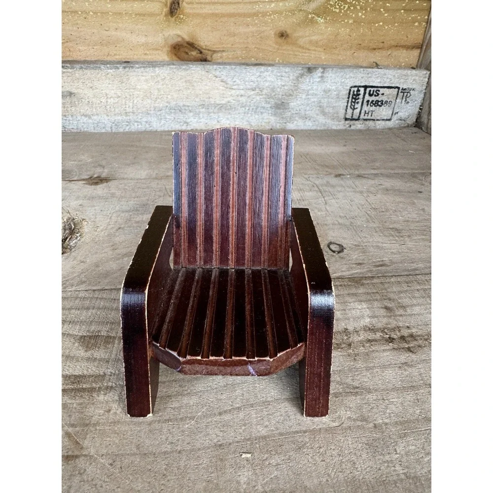 Wooden doll house‎ furniture deck chair/Living Room Chair Wooden Doll House